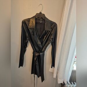Forever 21 Faux Leather Jacket Dress Size Medium